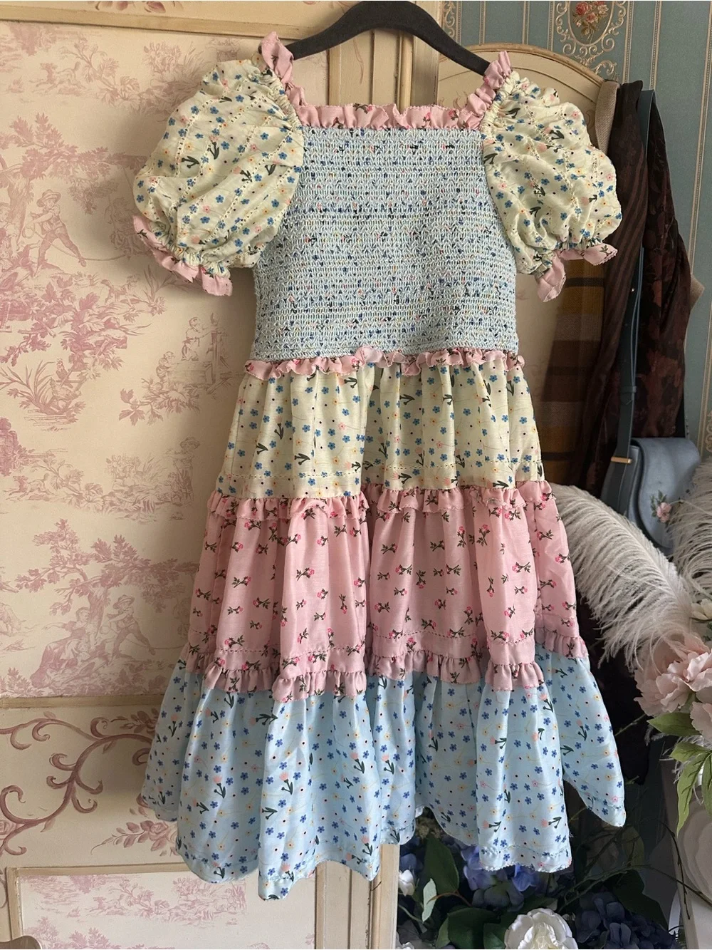 Ivy City Co Emily patchwork floral dress Mini